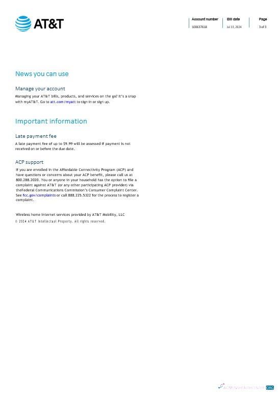 Download Saint Lucia internet business utility bill Word and PDF template, 3 page Photoshop template